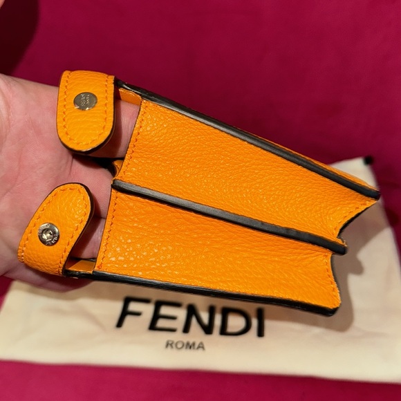 Fendi Cuoio Romano Vitello Cover Bi-Color Peekaboo I See U X Cross Satchel - Picture 7 of 16